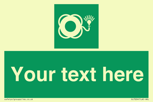 SL7224: Custom sign safe condition Lifebuoy with light