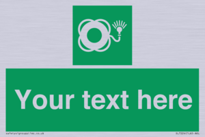 SL7224: Custom sign safe condition Lifebuoy with light