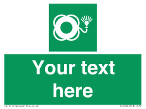 SL7224: Custom sign safe condition Lifebuoy with light