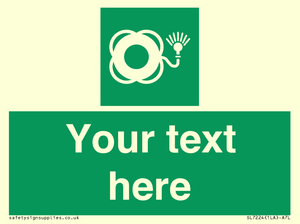 SL7224: Custom sign safe condition Lifebuoy with light