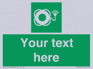 SL7224: Custom sign safe condition Lifebuoy with light