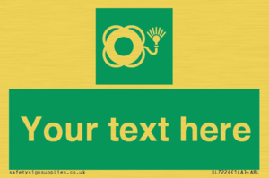 SL7224: Custom sign safe condition Lifebuoy with light