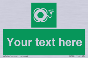 SL7224: Custom sign safe condition Lifebuoy with light