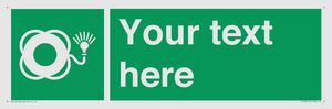 SL7224: Custom sign safe condition Lifebuoy with light