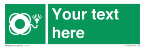 SL7224: Custom sign safe condition Lifebuoy with light