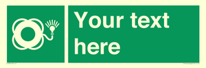 SL7224: Custom sign safe condition Lifebuoy with light