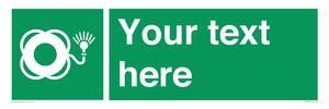SL7224: Custom sign safe condition Lifebuoy with light