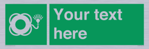 SL7224: Custom sign safe condition Lifebuoy with light