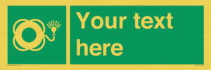 SL7224: Custom sign safe condition Lifebuoy with light