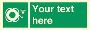 SL7224: Custom sign safe condition Lifebuoy with light