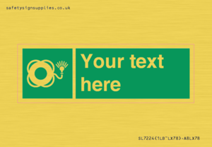 SL7224: Custom sign safe condition Lifebuoy with light