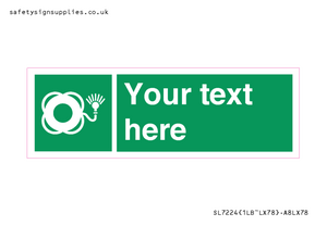 SL7224: Custom sign safe condition Lifebuoy with light