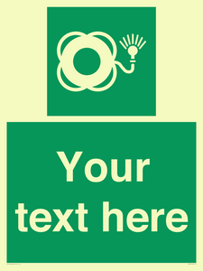 SL7224: Custom sign safe condition Lifebuoy with light