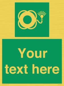 SL7224: Custom sign safe condition Lifebuoy with light