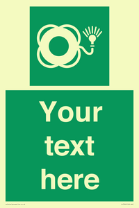 SL7224: Custom sign safe condition Lifebuoy with light