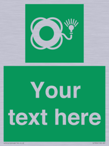 SL7224: Custom sign safe condition Lifebuoy with light