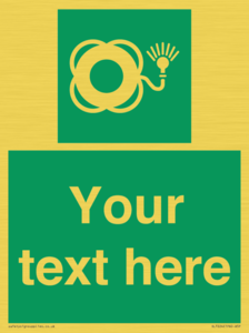 SL7224: Custom sign safe condition Lifebuoy with light