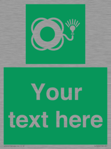 SL7224: Custom sign safe condition Lifebuoy with light