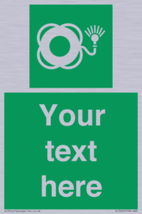 SL7224: Custom sign safe condition Lifebuoy with light