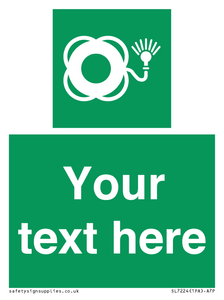 SL7224: Custom sign safe condition Lifebuoy with light