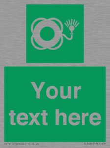 SL7224: Custom sign safe condition Lifebuoy with light