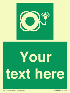 SL7224: Custom sign safe condition Lifebuoy with light