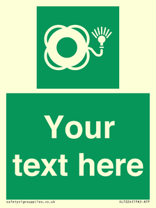 SL7224: Custom sign safe condition Lifebuoy with light
