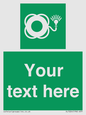 SL7224: Custom sign safe condition Lifebuoy with light