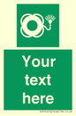SL7224: Custom sign safe condition Lifebuoy with light