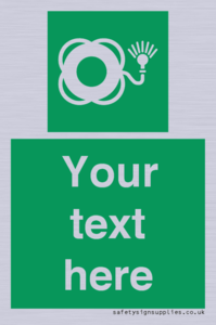 SL7224: Custom sign safe condition Lifebuoy with light