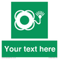 SL7224: Custom sign safe condition Lifebuoy with light