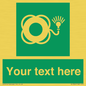 SL7224: Custom sign safe condition Lifebuoy with light