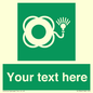 SL7224: Custom sign safe condition Lifebuoy with light