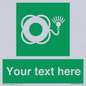 SL7224: Custom sign safe condition Lifebuoy with light
