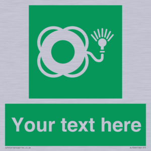 SL7224: Custom sign safe condition Lifebuoy with light