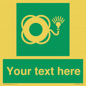 SL7224: Custom sign safe condition Lifebuoy with light