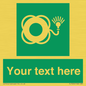 SL7224: Custom sign safe condition Lifebuoy with light