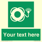 SL7224: Custom sign safe condition Lifebuoy with light