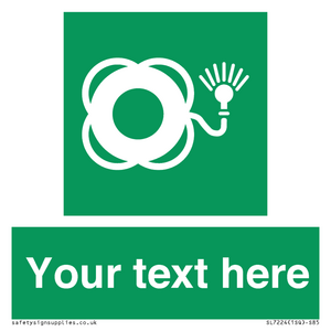 SL7224: Custom sign safe condition Lifebuoy with light