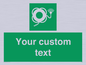 SL7225: Custom sign safe condition Lifebuoy with line and light