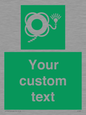 SL7225: Custom sign safe condition Lifebuoy with line and light