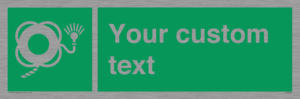 SL7225: Custom sign safe condition Lifebuoy with line and light