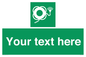 SL7225: Custom sign safe condition Lifebuoy with line and light