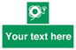 SL7225: Custom sign safe condition Lifebuoy with line and light