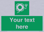 SL7225: Custom sign safe condition Lifebuoy with line and light