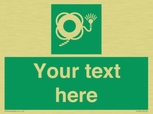 SL7225: Custom sign safe condition Lifebuoy with line and light