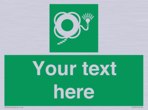 SL7225: Custom sign safe condition Lifebuoy with line and light