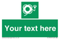 SL7225: Custom sign safe condition Lifebuoy with line and light