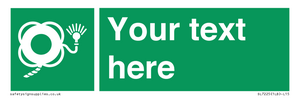 SL7225: Custom sign safe condition Lifebuoy with line and light