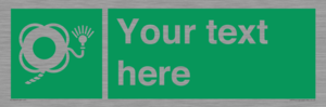 SL7225: Custom sign safe condition Lifebuoy with line and light